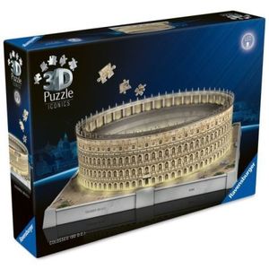 Ravensburger - Puzzle 3D iconic Colosseum cu LED 216 piese model de colectie in miniatura imagine