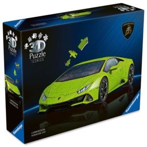 Ravensburger - Puzzle 3D iconic Lamborghini Huracan EVO verde 108 piese model de colectie imagine