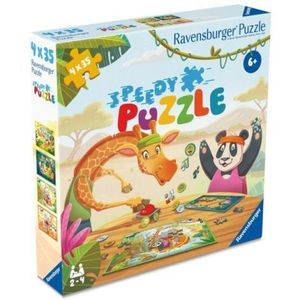 Ravensburger - Puzzle interactiv cu buton sonor pentru testarea rapiditatii animalute jucause 4x35 piese imagine