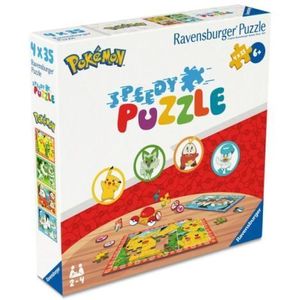 Ravensburger - Puzzle interactiv cu buton sonor pentru testarea rapiditatii Pokemon 4x35 piese imagine