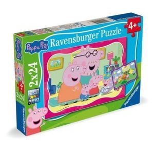 Ravensburger - Puzzle familia Peppa Pig 2x24 piese imagine