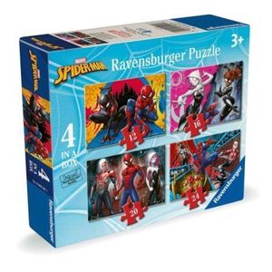 Ravensburger - Puzzle Marvel Spiderman 4 buc in cutie 12 16 20 24 piese imagine