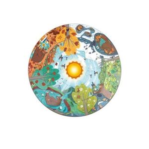 Puzzle copii cu anotimpurile, lumini led (17 piese) imagine