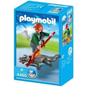 Playmobil - Ingrijitor zoo cu crocodil imagine