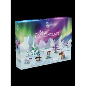 Set constructie Plus-Plus, Calendar Advent - Mos Craciun si Aurora Boreala imagine