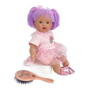 Papusa Nines D'Onil, Alex Star, cu parul mov, ambalata in cutie, cu miros de vanilie, 40 cm imagine