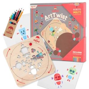 Kit desen si trasare Kipod- Sablon rotativ Montessori, Roboti imagine