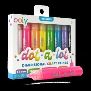 Vopsea 3D pentru tehnica punctului , Dot-a-Lot, set de 8 culori Brights imagine