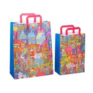Punga cadou din hartie pentru copii - Targ de Craciun (XSmall, 70g) imagine