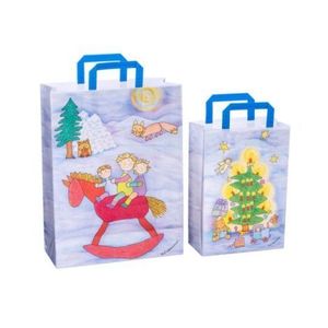 Sacosa cadou din hartie - X-mas copii (S - 22 x 10.5 x 32cm, 70g) imagine