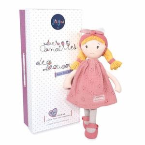 Papusa Suzete, 36 cm, material textil, roz imagine