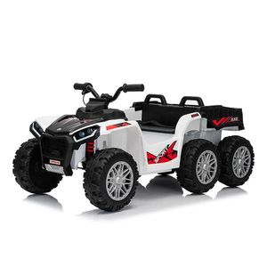 ATV electric pentru copii 2-6 ani, Kinderauto FarmQuad 6x6, 180W, 12V 14AH, roti EVA, premium, alb imagine