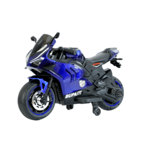 Motocicleta electrica copii, Kinderauto BDQ888 70W 12V cu roti moi, Bluetooth, albastra imagine