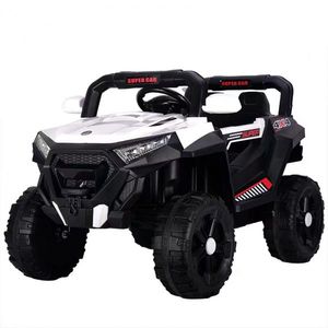 Masinuta electrica pentru copii, 4x4 Kinderauto SuperCar, 100W, 12V, cu scaun tapitat, alba imagine
