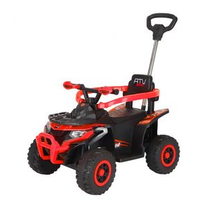 ATV electric cu maner 4 in 1, pentru copii 1-3 ani, Kinderauto Hercules, 35W, 6V, telecomanda, premium, rosu imagine