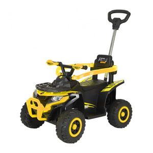 ATV electric cu maner 4 in 1, Kinderauto Hercules, pentru copii 1-3 ani, 35W 6V, telecomanda, premium, galben imagine