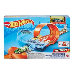 Set de joaca Circuit cu obstacole Hot Wheels, Loop Stunt Champion GTV13 imagine