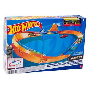 Set de joaca Circuit cu obstacole Hot Wheels, Rapid Raceway Champion GJM75 imagine