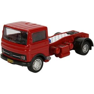 Camion Classic din metal cu sunete si lumini, Maxx Wheels, Rosu imagine
