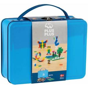 Set constructie, Plus-Plus, 600 piese, portabil, in cutie metalica, Culori standard imagine