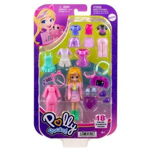 Mini papusa cu animalut si haine de schimb Polly Pocket, HRD60 imagine