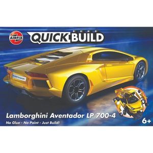Set de constructie, Airfix Quickbuild, Lamborghini Aventador, Yellow, 33 piese imagine