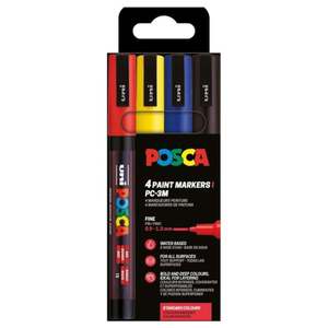 Set markere Posca, UNI PC-3M, 0.9-1.3 MM, 4 culori imagine