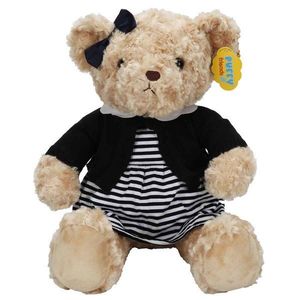 Ursulet de plus in rochita, Puffy Friends, 37 cm imagine