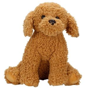 Jucarie de plus, Puffy Friends, Catelus Poodle, Maro deschis, 33 cm imagine