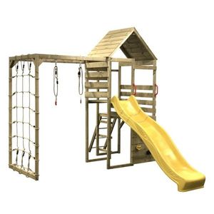 Turn de joaca cu 2 platforme, Wendi Toys, panou de catarare, tobogan si modul de gimnastica imagine