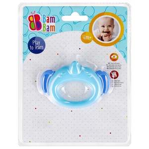 Jucarie de dentitie, BamBam, Elefant, Albastru imagine