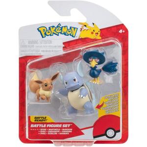 Set 3 figurine de actiune, Pokemon, Eevee, Wartortle si Murkrow imagine