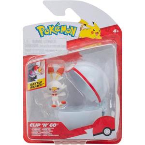 Figurina in bila Clip N Go Pokemon S2, Scorbunny si Premier Ball imagine