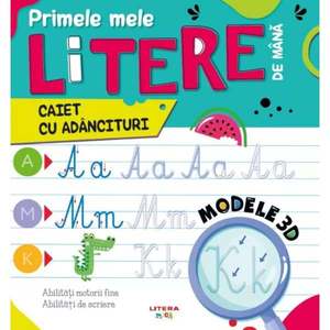 Primele mele litere de mana, Caiet cu adancituri imagine