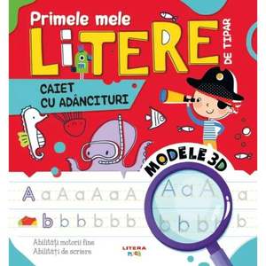 Primele mele litere de tipar, Caiet cu adancituri imagine