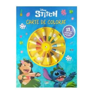 Disney Stitch, Carte de colorat, 12 creioane mici pentru maini de pitici imagine