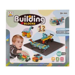 Joc de constructie, Building Blocks, 107 piese imagine