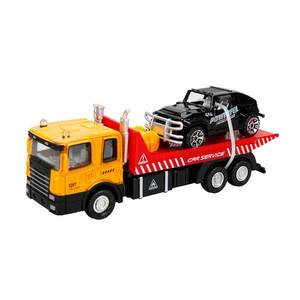 Set camion transportator cu masina Jepp, Maxx Wheels, 16 cm imagine