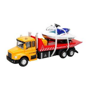 Set camion transportator cu jet ski, Maxx Wheels, 16 cm imagine