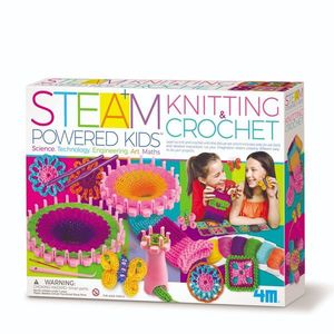 Kit stiintific STEAM Kids, 4M, Tricotat si crosetat imagine