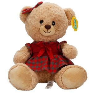 Ursulet de plus cu rochita, Puffy Friends, 32 cm imagine