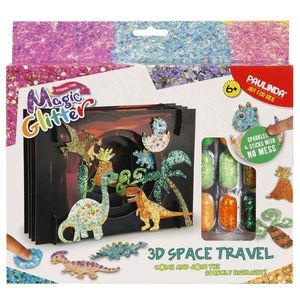 Set de creatie cu sclipici Paulinda, Magic Glitter 3D, Space Travel imagine