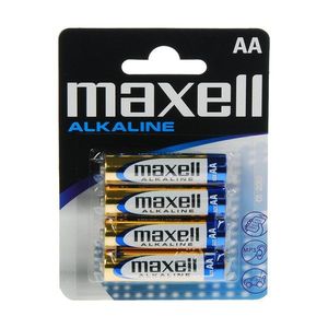 Set 4 baterii alcaline Maxell, AA, R6 imagine