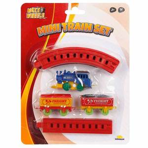 Set mini trenulet cu sina, Maxx Wheels, 11 piese imagine