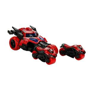 Masina cu lansator de motociclete, Maxx Wheels, Catapult Car 3in1, Rosu imagine