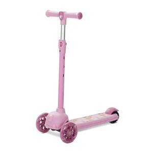 Trotineta, Lorelli Jetster, pana la 20 kg, maner reglabil 3 eozitii, roti cu leduri colorate, frana de picior, Pink imagine