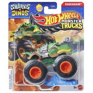 Masinuta Hot Wheels, Monster Truck, Sharks vs Dinos, Rageasaur, JCD74 imagine