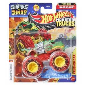 Masinuta Hot Wheels, Monster Truck, Rageasaur Echipa Dino, JCD98 imagine