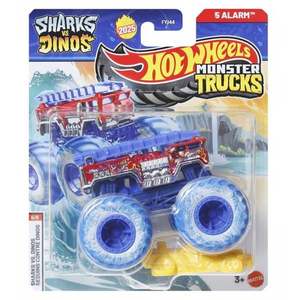 Masinuta Hot Wheels, Monster Truck, Sharks vs Dinos, 5 Alarm, JCD88 imagine