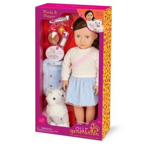 Papusa Mindy cu pisicuta Pepper, Our Generation, 46 cm imagine